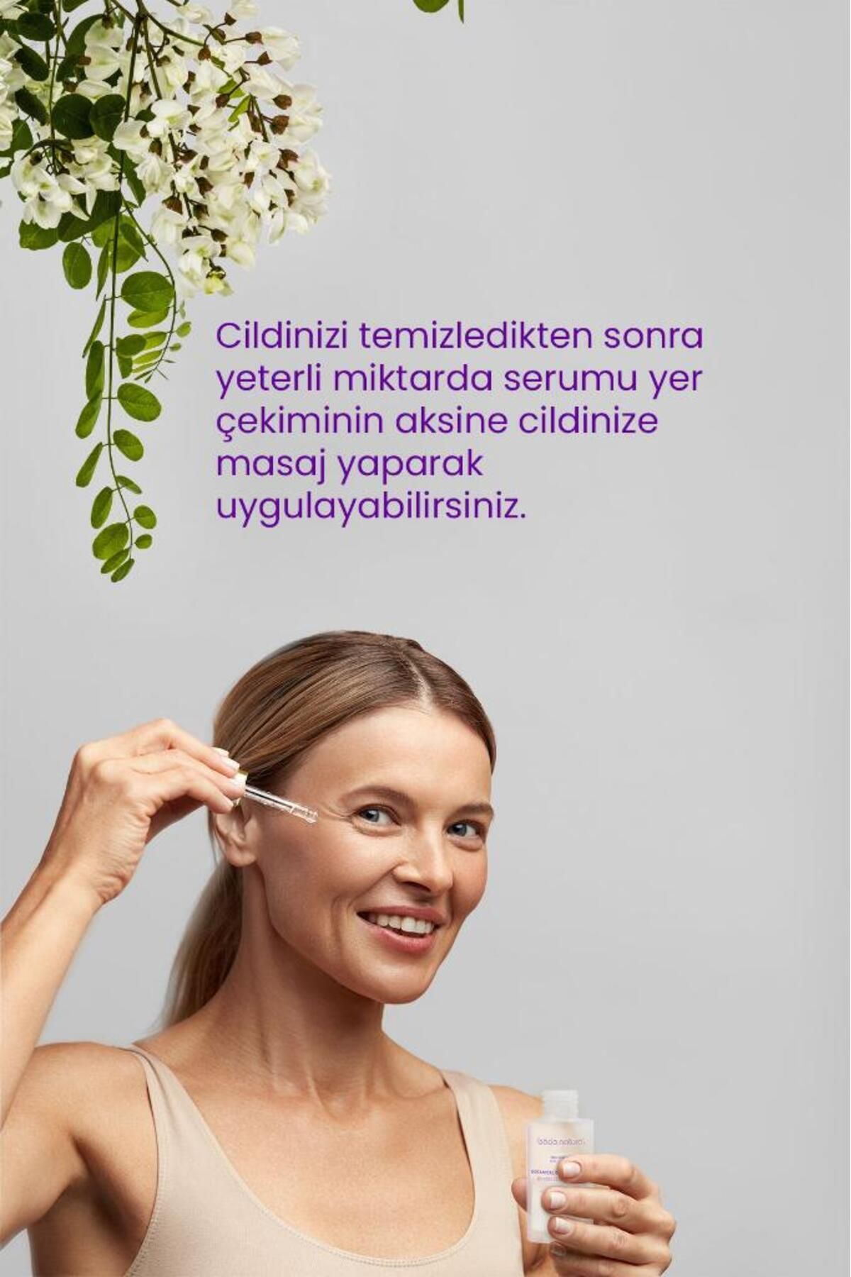 سرم پوست پیری صورت کلاژن گیاهی و 30 میل ضد باینک Bade Natural