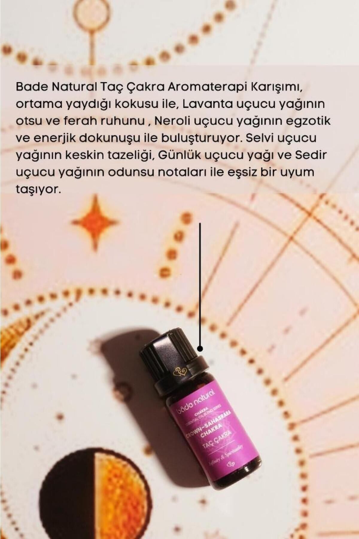 روغن مراقبتی مخلوط آروماتراپی چاکرای تاج 10 میل Bade Natural