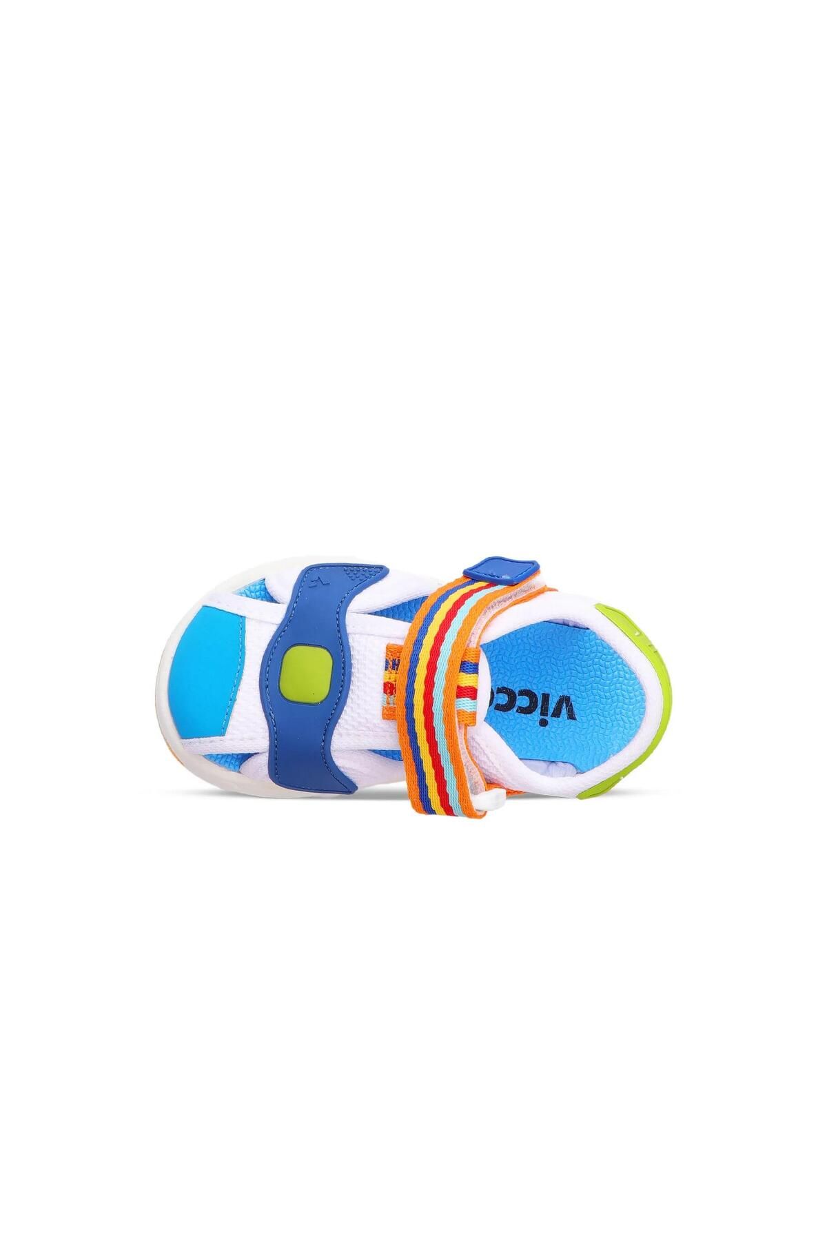 صندل سفید زنانه Flow Saks Blue 332 B24 202 Vicco
