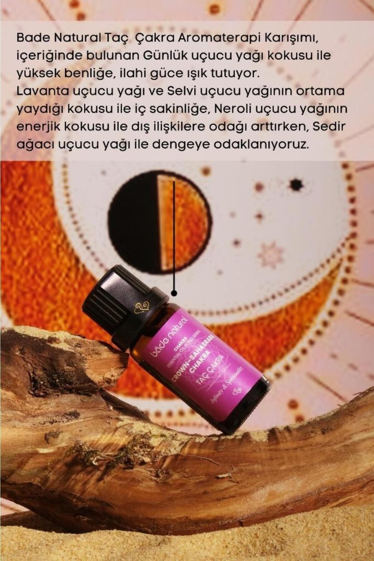 مخلوط آروماتراپی چاکرا تاج 10 میلی لیتر Bade Natural