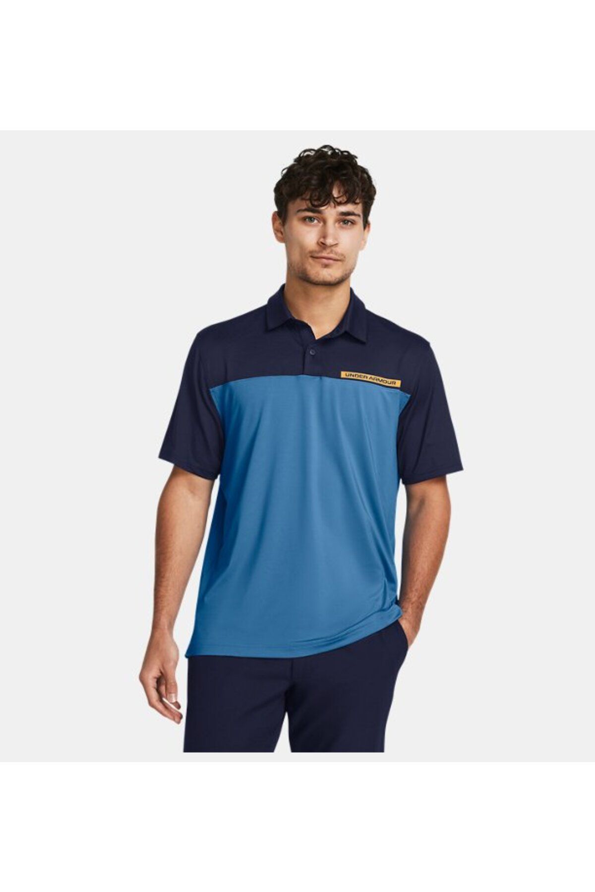 تی شرت ورزشی آبی مردانه بلوک رنگی UA T2G Polo 1383139 406 Under Armour