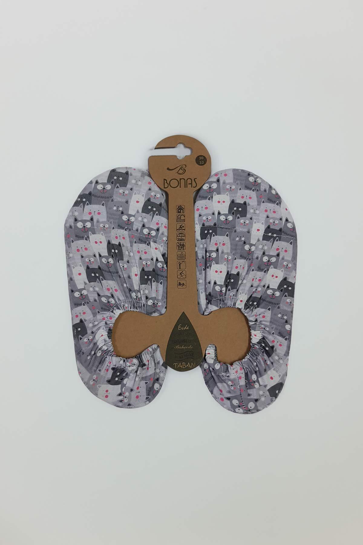 Gray Cats Pattern Non-Slip Sole Children's Pool and Sea Shoes