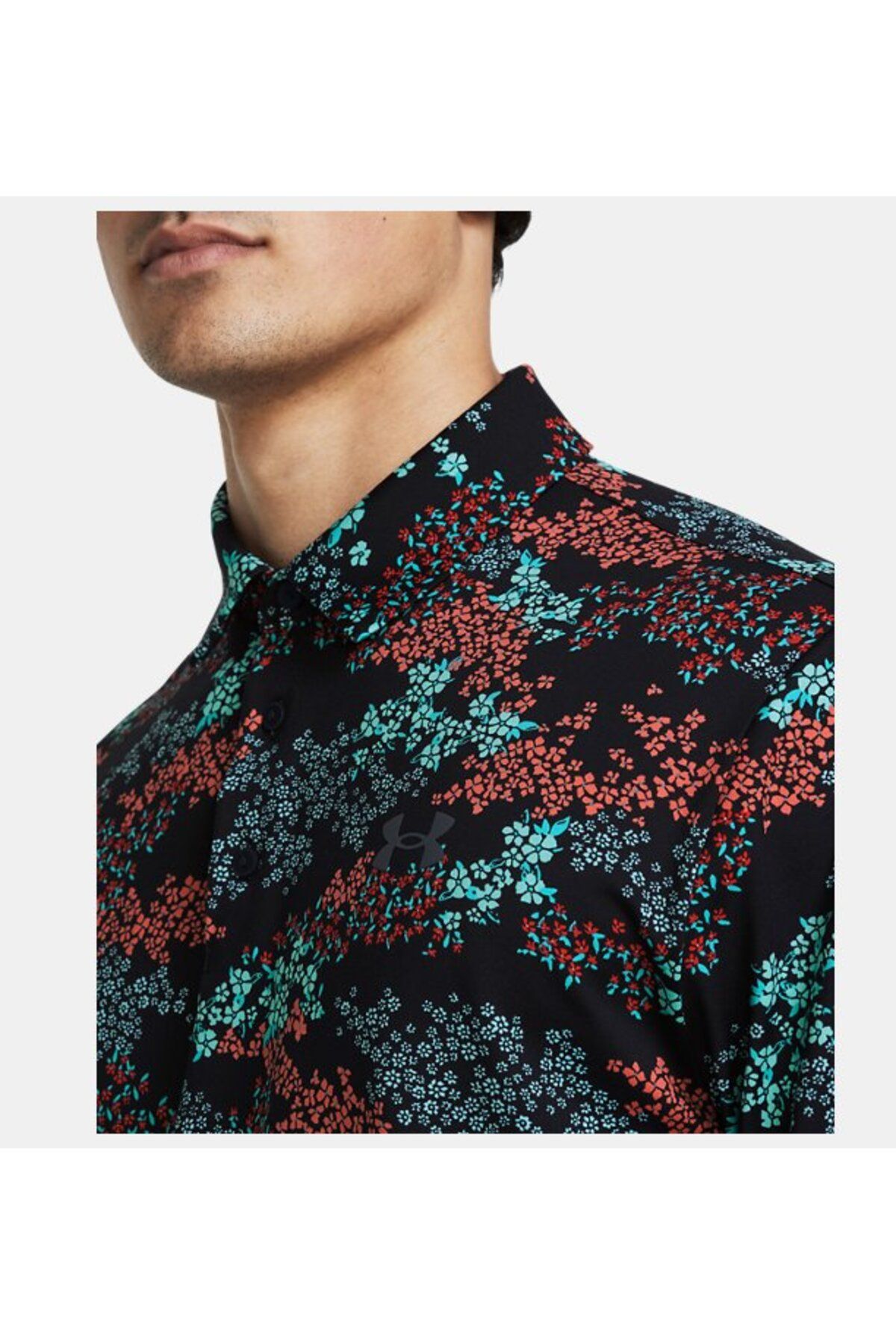 تی شرت ورزشی مشکی مردانه آقایان پلی آف 3.0 پولو طرح دار 008 Under Armour