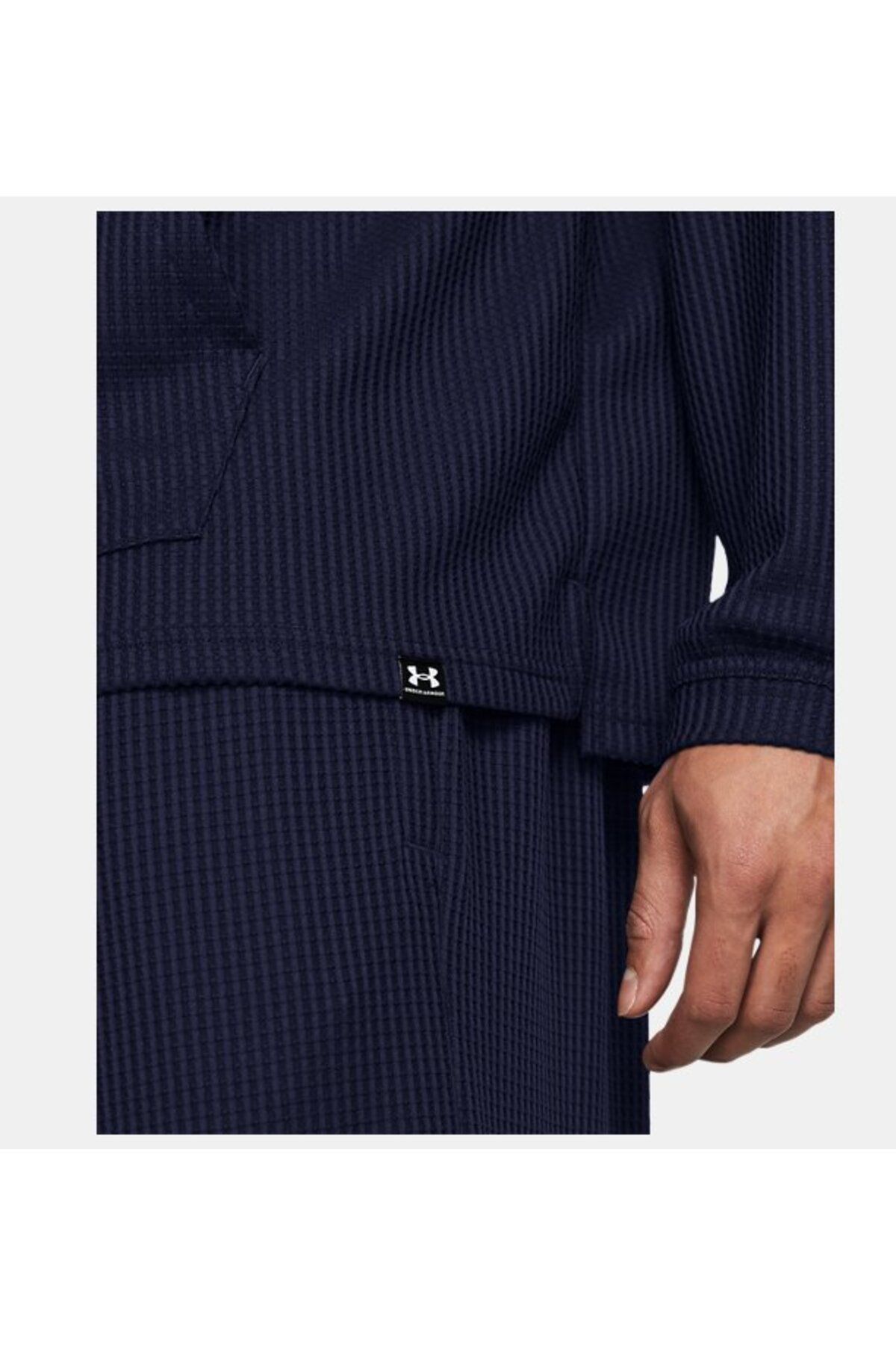 سویشرت ورزشی آبی مردانه وافل رقیب UA در بالای 410 Under Armour
