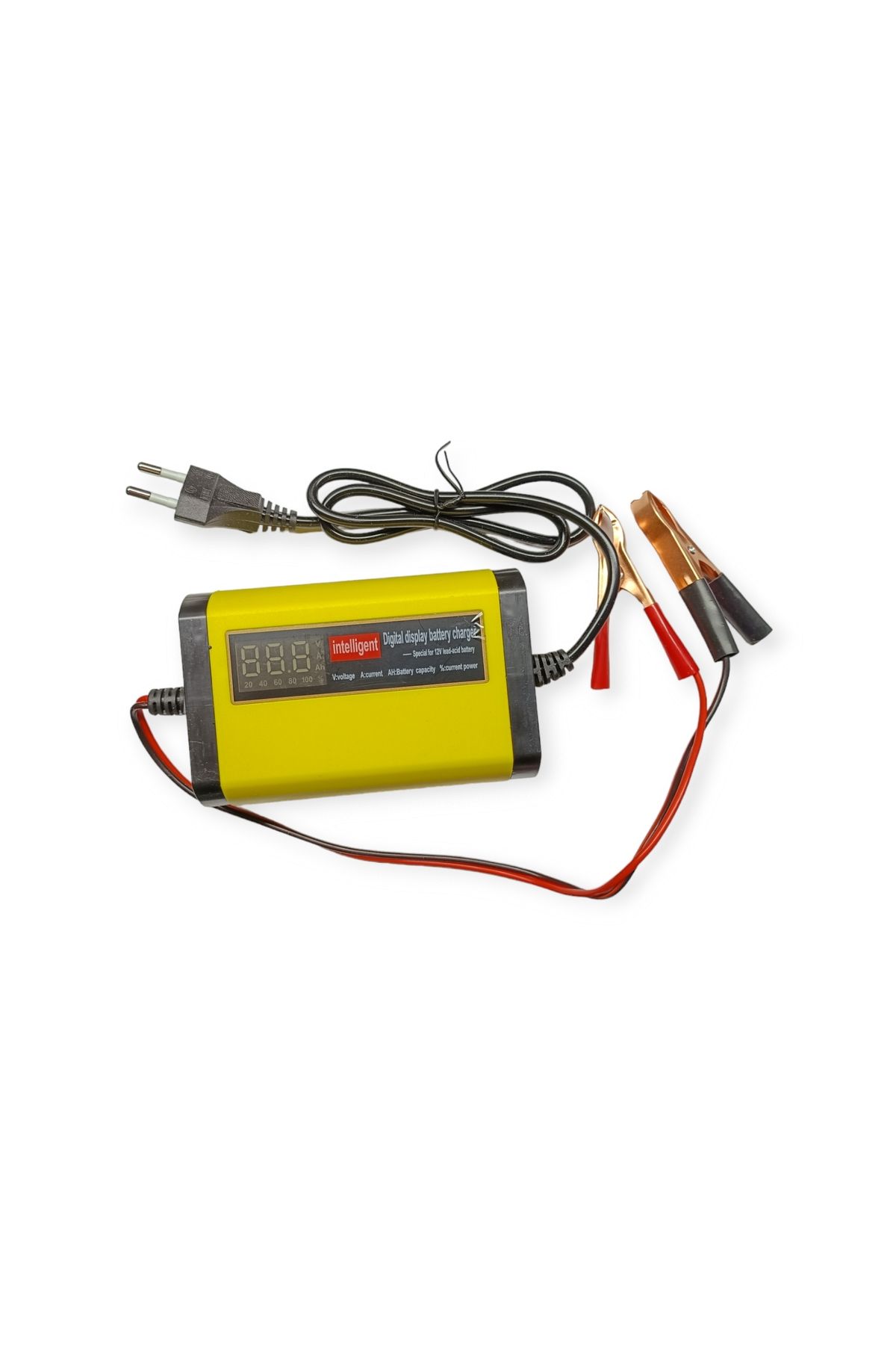 Digital 12V Akü Prizden Şarj Cihazı 12V 2A LCD Ekranlı Hızlı Şarj istasyonu