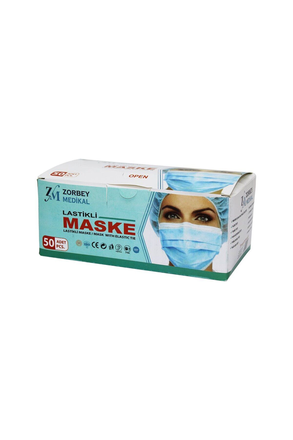 Go İthalat MEDİKAL 50PCS SİYAH CERRAHİ YÜZ MASKESİ (4247)