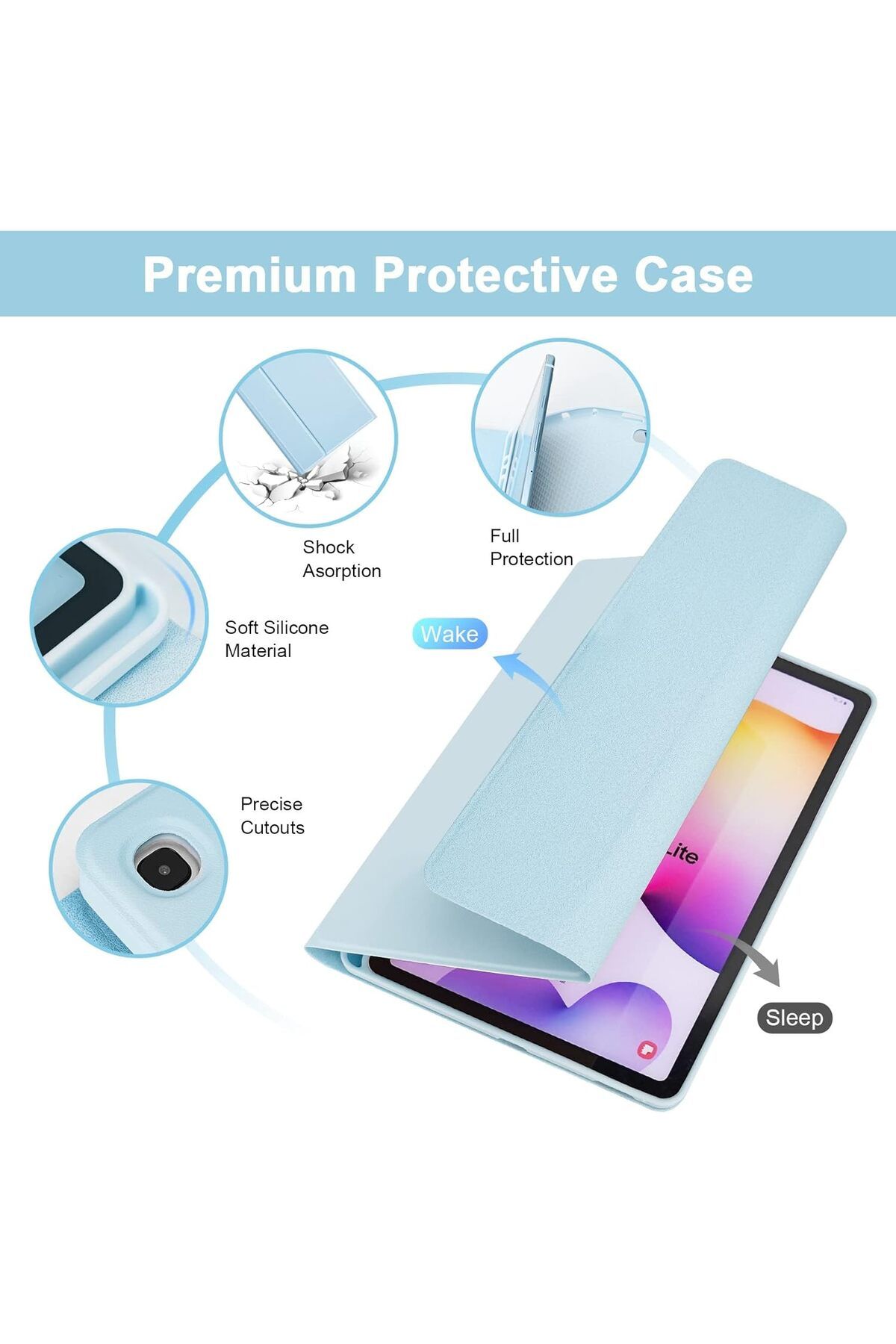 ESR-Apple iPad 10.Generation 10.9 2022 - Turkish Qwerty Keyboard Case with RGB Lighting 3