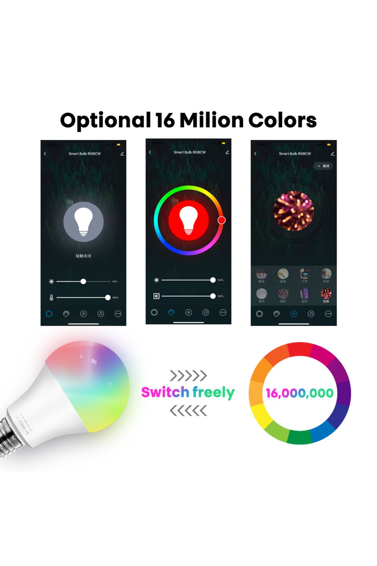 Choice-AVATTO Tuya WiFi Smart Light Bulb, E27 RGB LED Lamp Dimmable,Smart Life APP Remote Control, Voice... 4