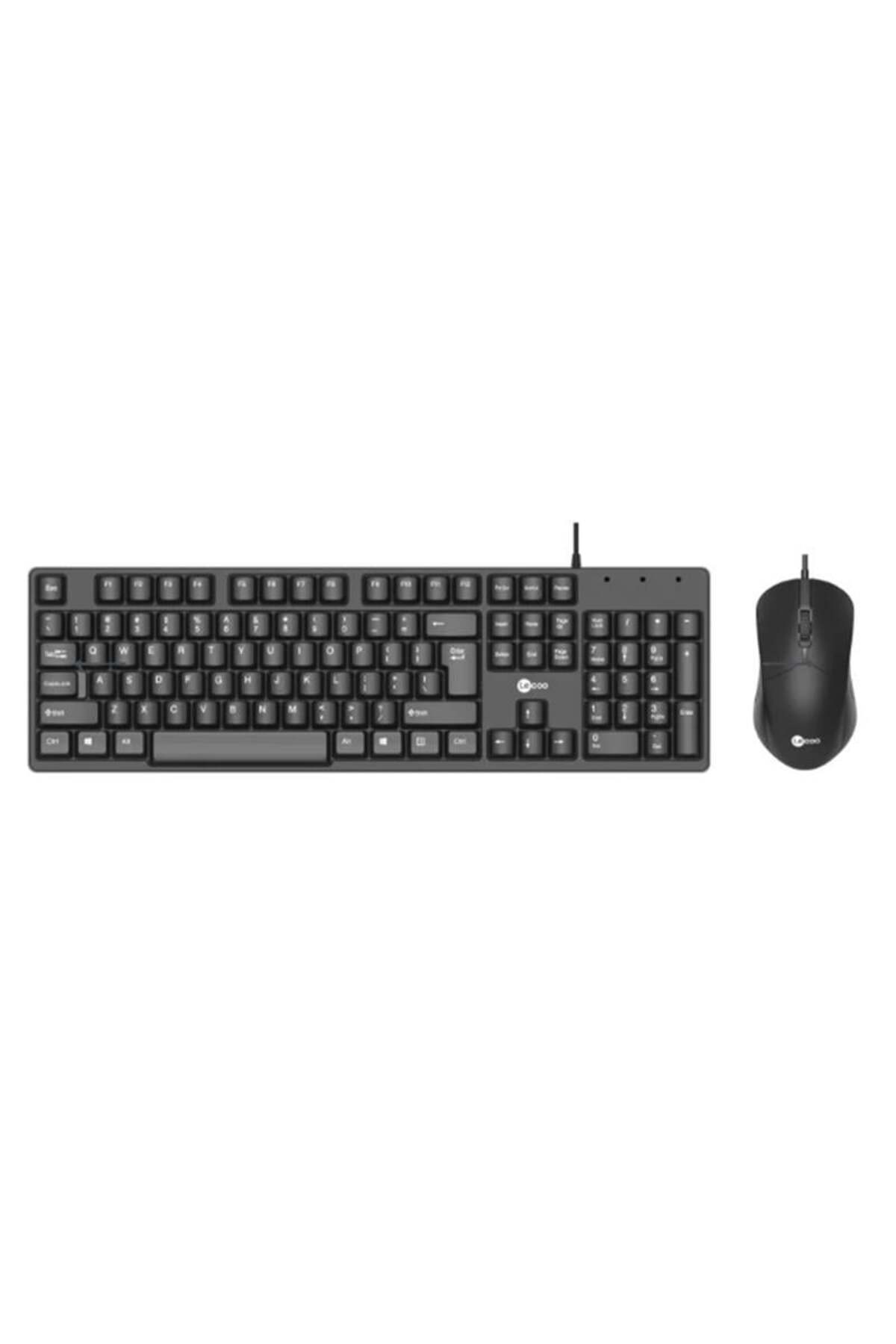 LENOVO Lecoo Usb Kablolu Türkçe Q Klavye Mouse Set Siyah Cm101-s
