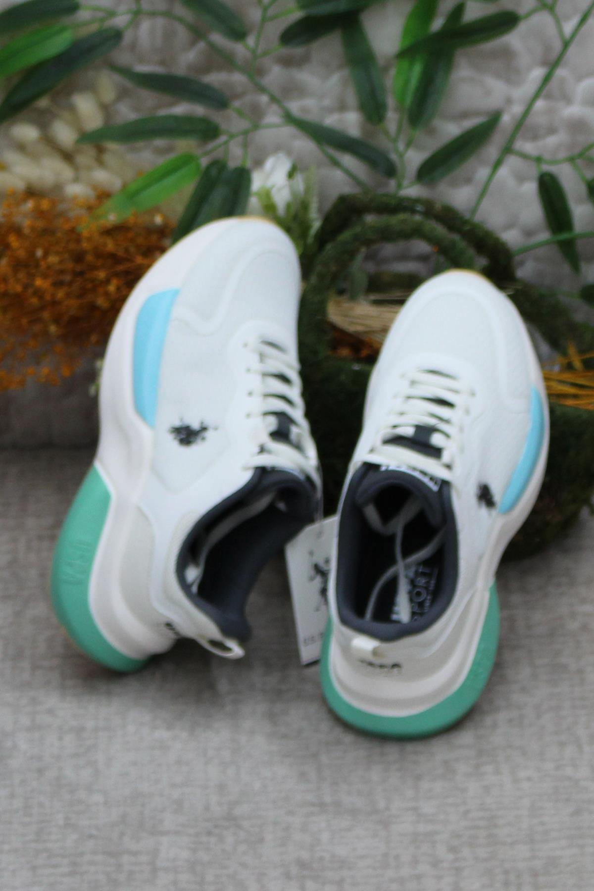 U.S. Polo Assn. یو اس پولو اسنیکر بژ زنانه 4M WILLY WMN 4FX اورجینال - تصویر 6