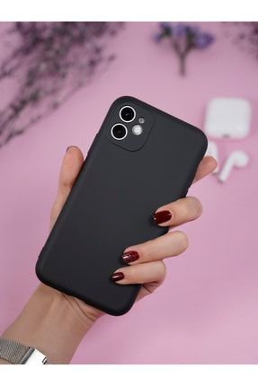 Iphone 11 Kamera Korumalı Premium Silikonlu Siyah Lansman Uyumlu Kılıf MC11KKLNS