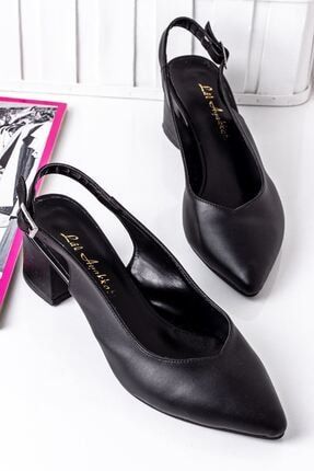 5 Cm Topuklu Bayan Topuklu Ayakkabı-siyah B689