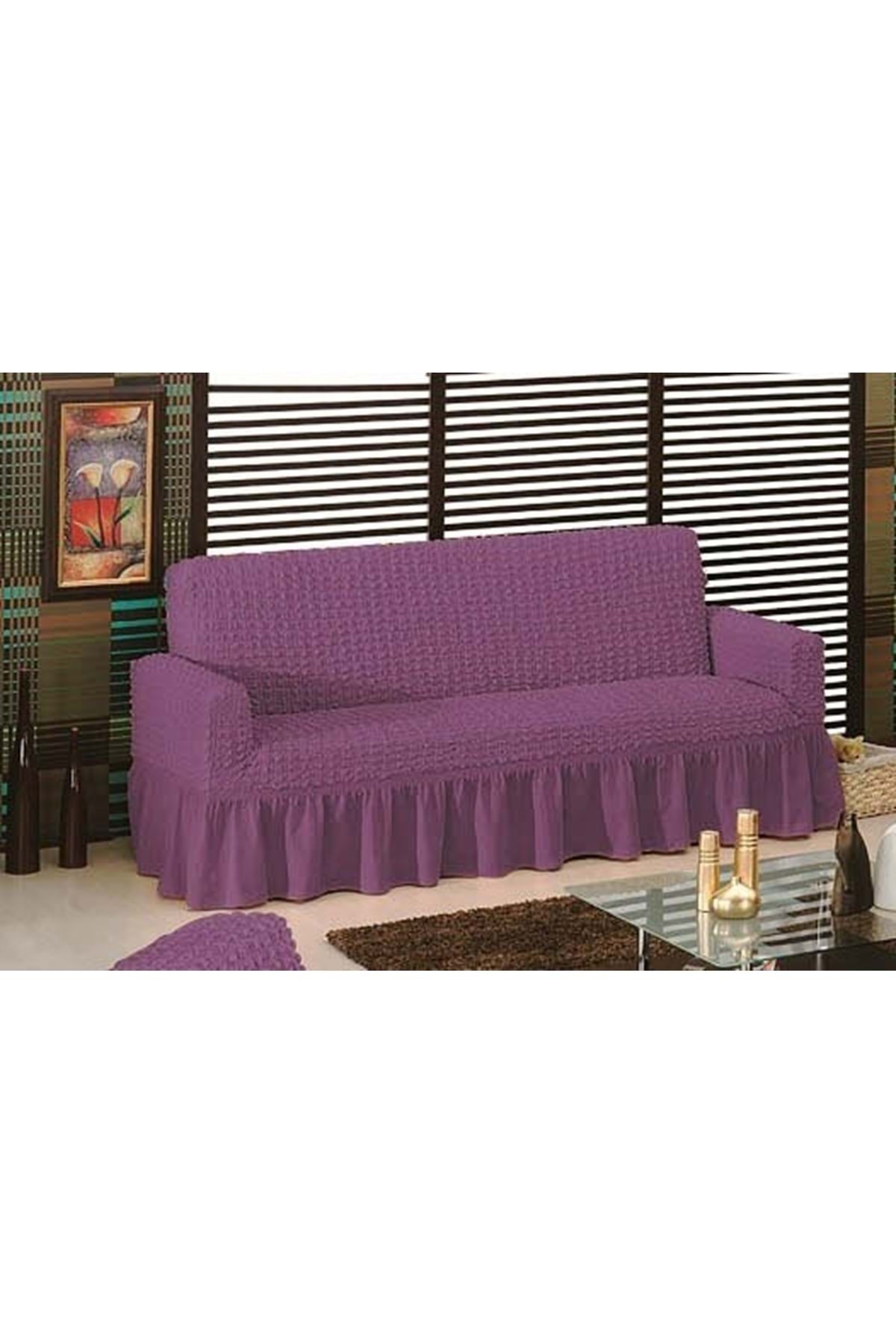 1 Piece Burdock Seat Cover with Maxi Sofa Bed Option - Purple