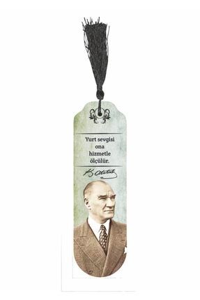 Mustafa Kemal Atatürk Özlü Sözler Temalı Püsküllü Ahşap Kitap Ayracı-18 4118207291654