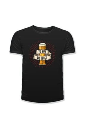 Bira Beer Baskılı Siyah Tshirt Regular Fit Baskılı Kısa Kollu T-shirt Krms75 krms75