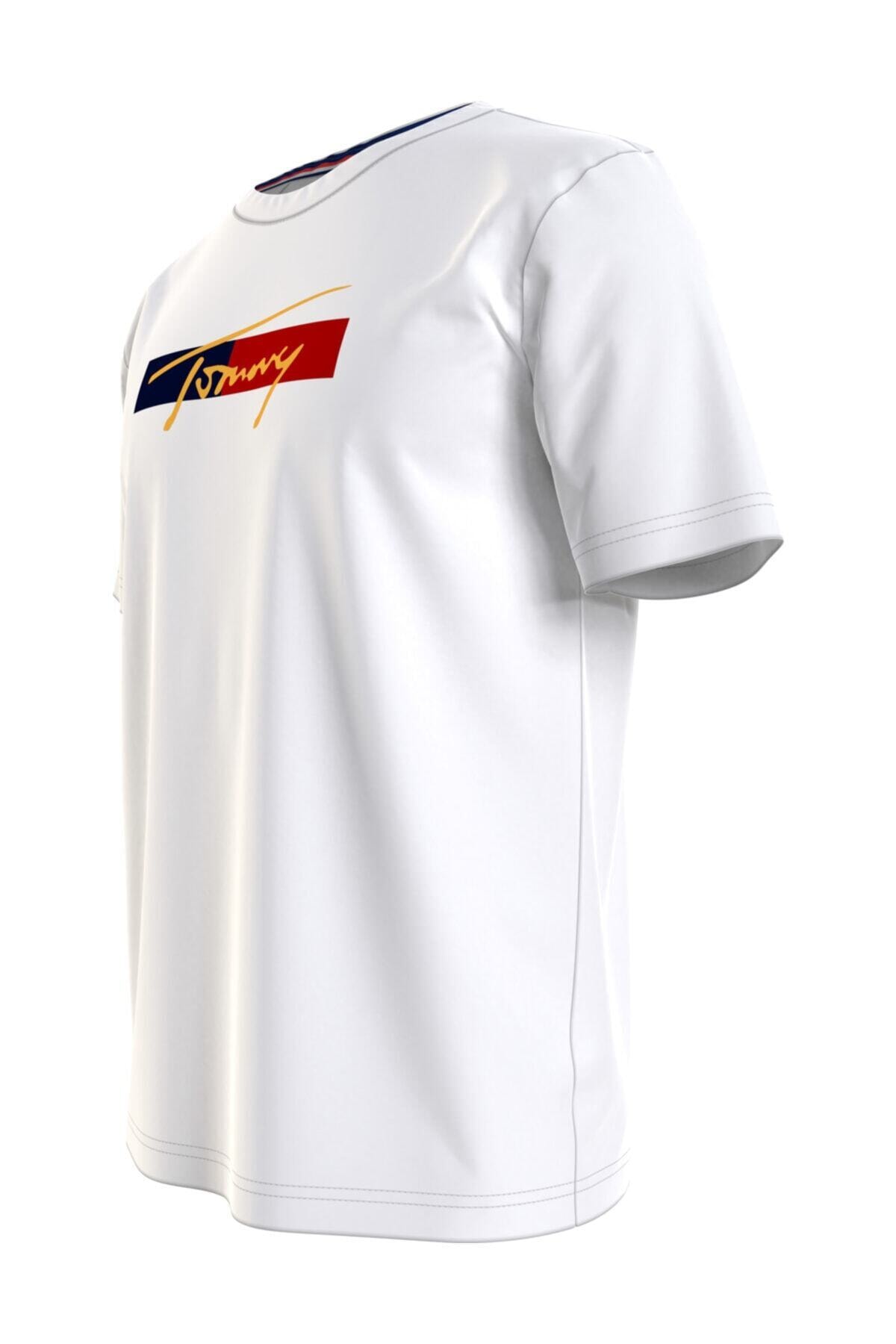 Tommy Hilfiger Erkek Beyaz T-Shirt 