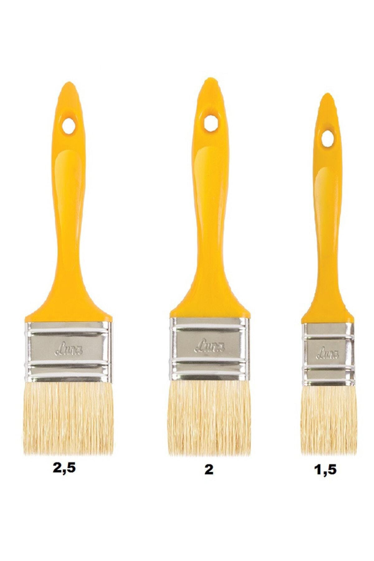 AKSUFEZ 3'lü Boya Fırça Seti Kestirme Fırça Set