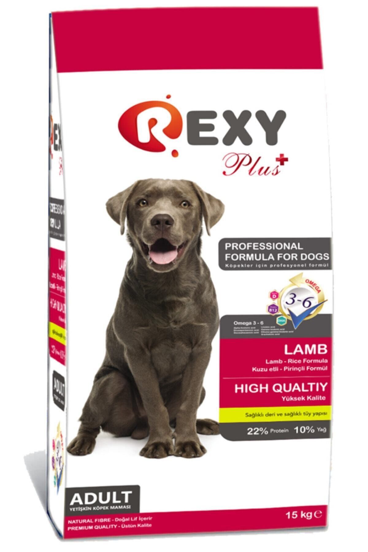 15 Kg Rexy (22/10) Yetişkin Köpek Maması ( Kuzu Etli & Pirinçli ) Kuru Mama
