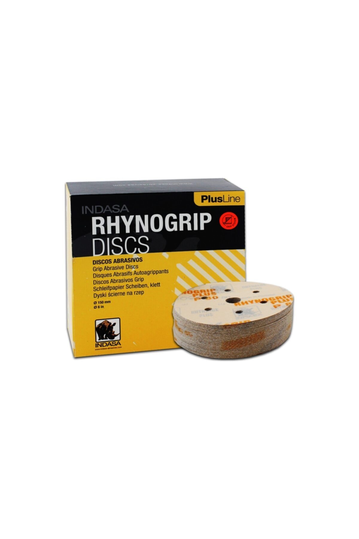 indasa Discs Plus Line P500 7 Delik Yuvarlak Cırtlı Disk Zımpara Bir Kutu 50 Adet Makina Içindir