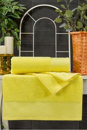 Fold Pamuk 2li Banyo Havlu Seti-sarı 50x90-70x140 SEM501001