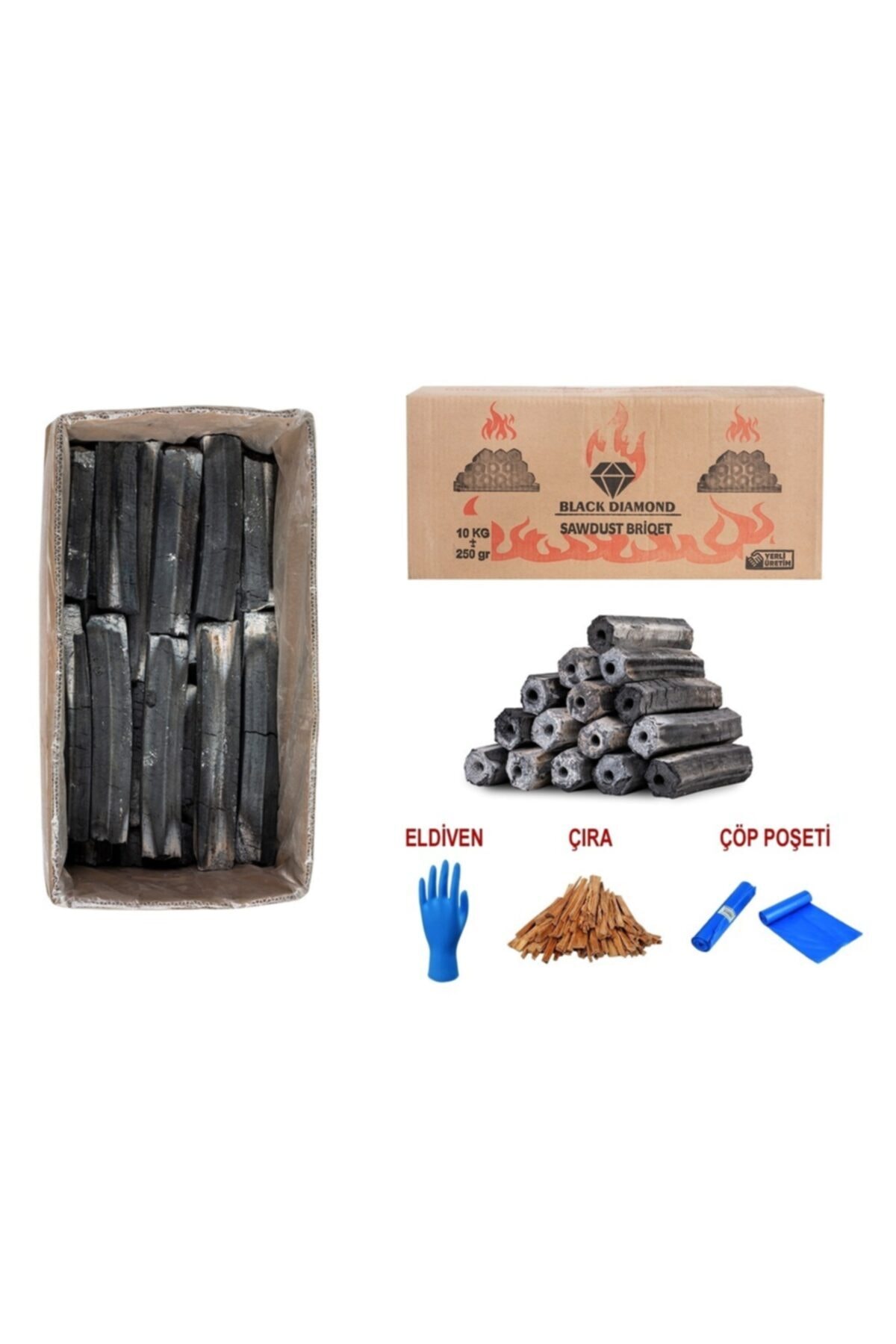Black Dıamond Press Briket %100 Doğal Taş Fırın Mangal Kömürü 40 Kg ( A++ Kalite ) 3 Saat Yanma 2