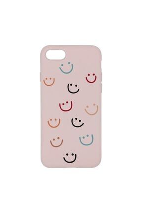 Apple Iphone 6plus 6splus Happy Smile Özel Tasarım Içi Kadife Lansman Kılıf Kum Pembe RHK005