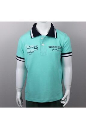 Polo Yaka Erkek Çocuk T-shirt Mint Yeşili NSC21001