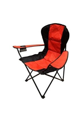 Dft Kollu Katlanır Premium Kamp Sandalyesi Kırmızı AB-320.KRPSK