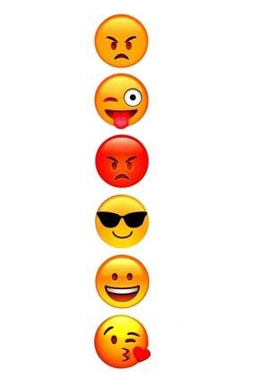 Sosyal Medya Emoji Yüzler Çoklu Sticker Set 1.sınıf Kalite - Emoji Sticker CMS - 509