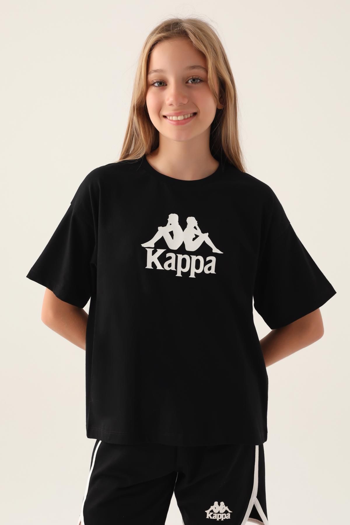 Футболка стандартного кроя антрацитового цвета Kappa Authentic Carson Girl 361T7WW