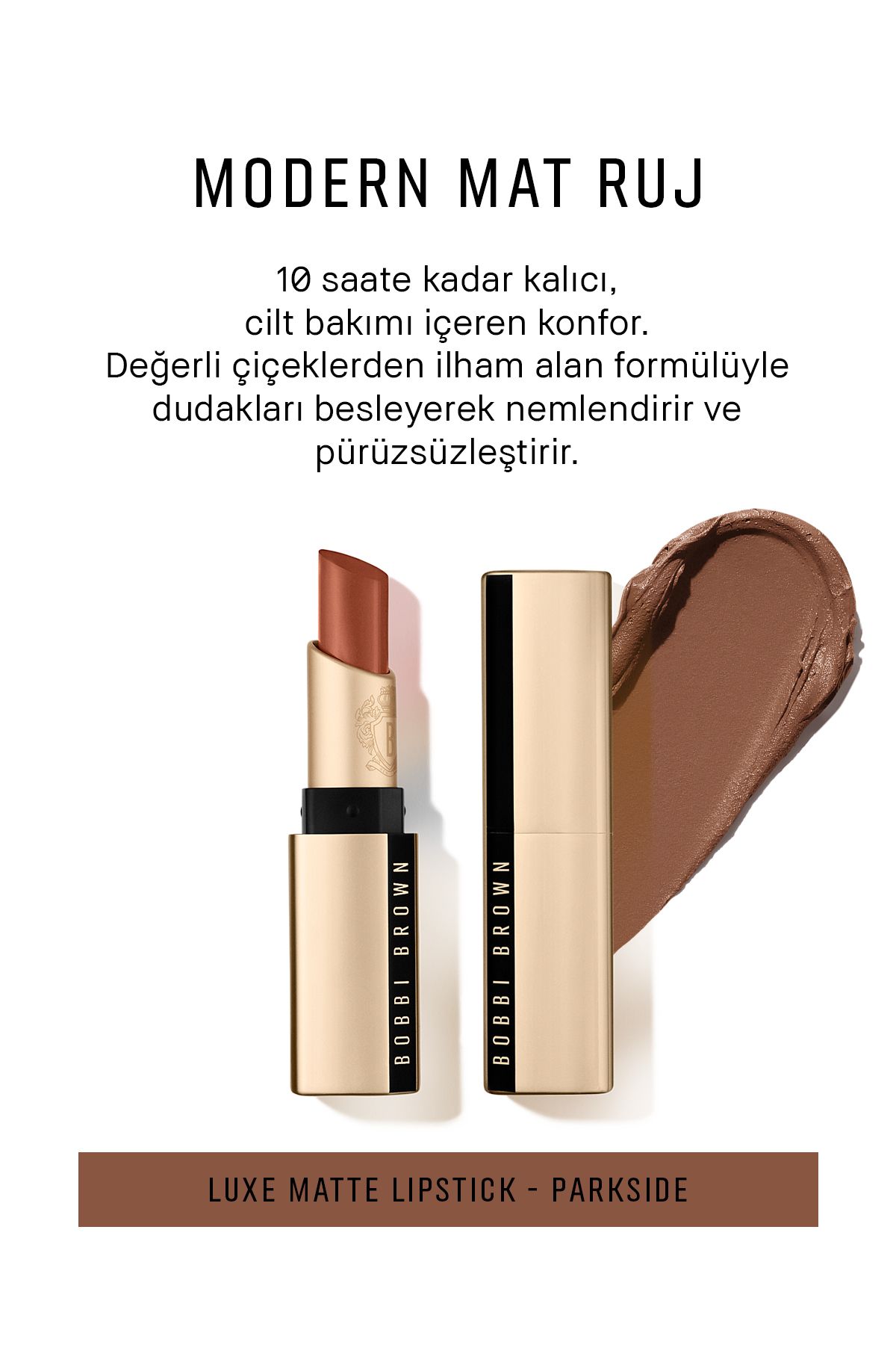 Bobbi Brown 10-часовая кремовая матовая помада Luxe Matte Lipstick — Parkside 716170308814 121462