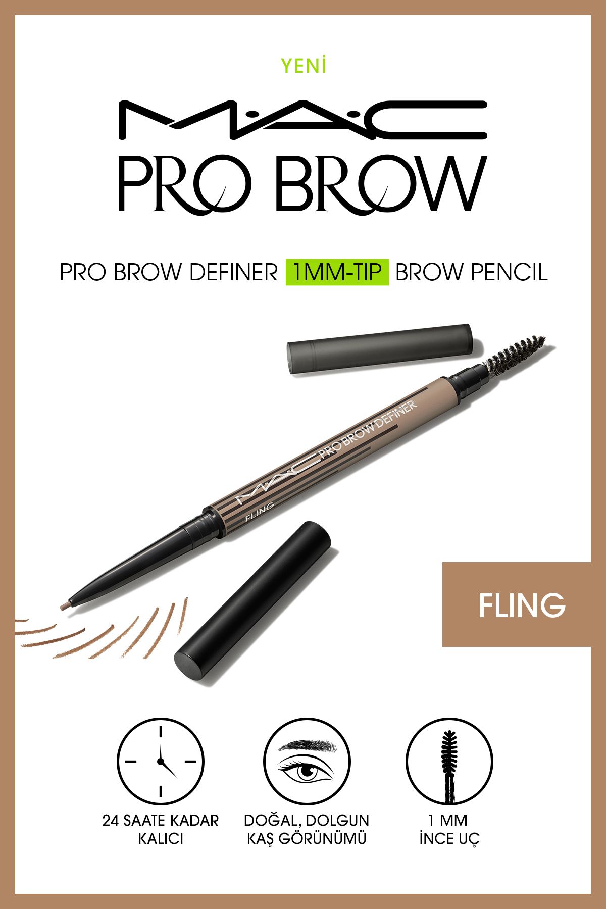 Mac M·A·C Pro Brow Definer Карандаш для бровей типа 1 мм – FLING 123865