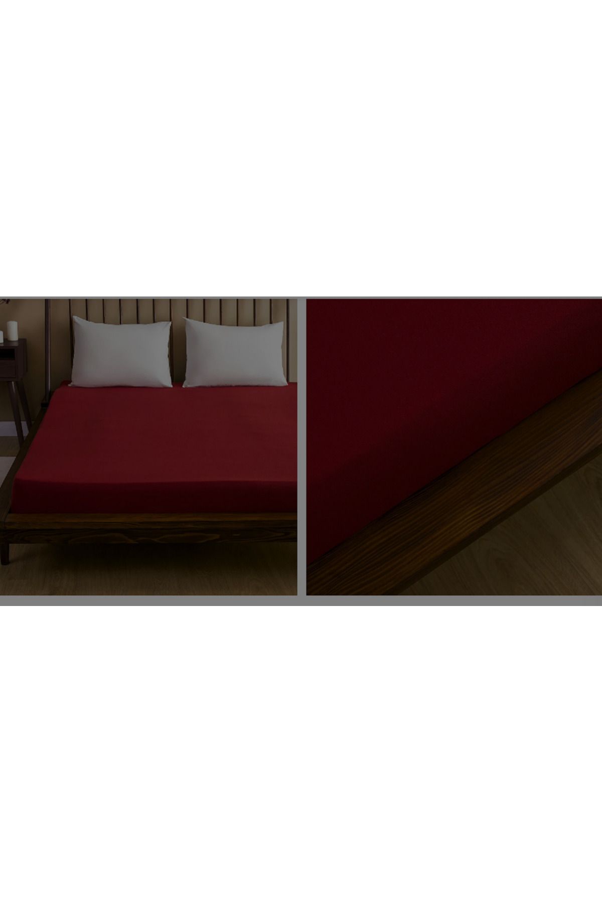 Ecosse-Elastic Cotton Double Red Sheet Set 1