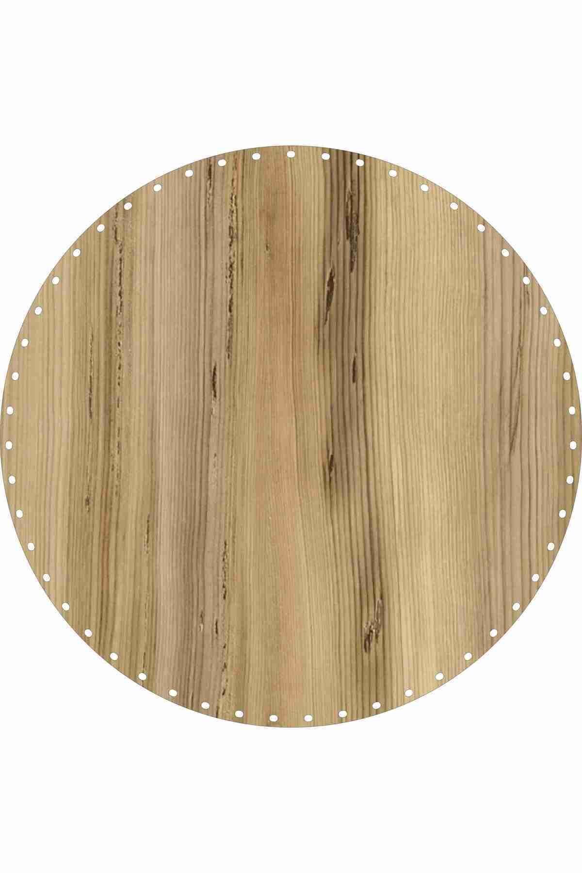 SUN LAZER Rattan Örgü Taban Plakası Yuvarlak 34x34 Keçe