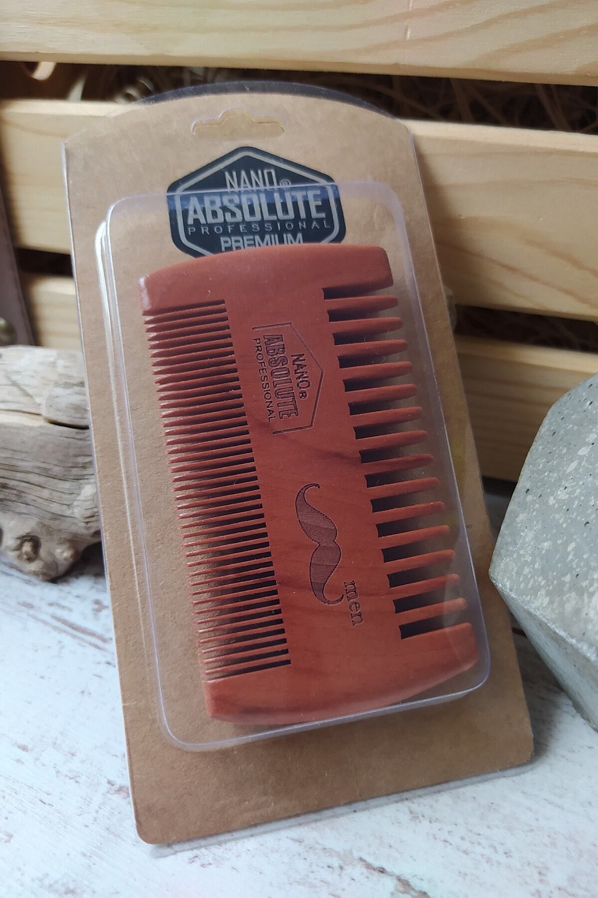شانه ریش و سبیل چوبی G-105، مراقبت از ریش، شانه مردانه، شانه چوبی، شانه شمشاد Nano Absolute