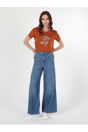 Colin's 920 Elsa Yüksek Bel Normal Kesim Super Wide Leg Mavi Kadın Jean Pantolon Cl1060494