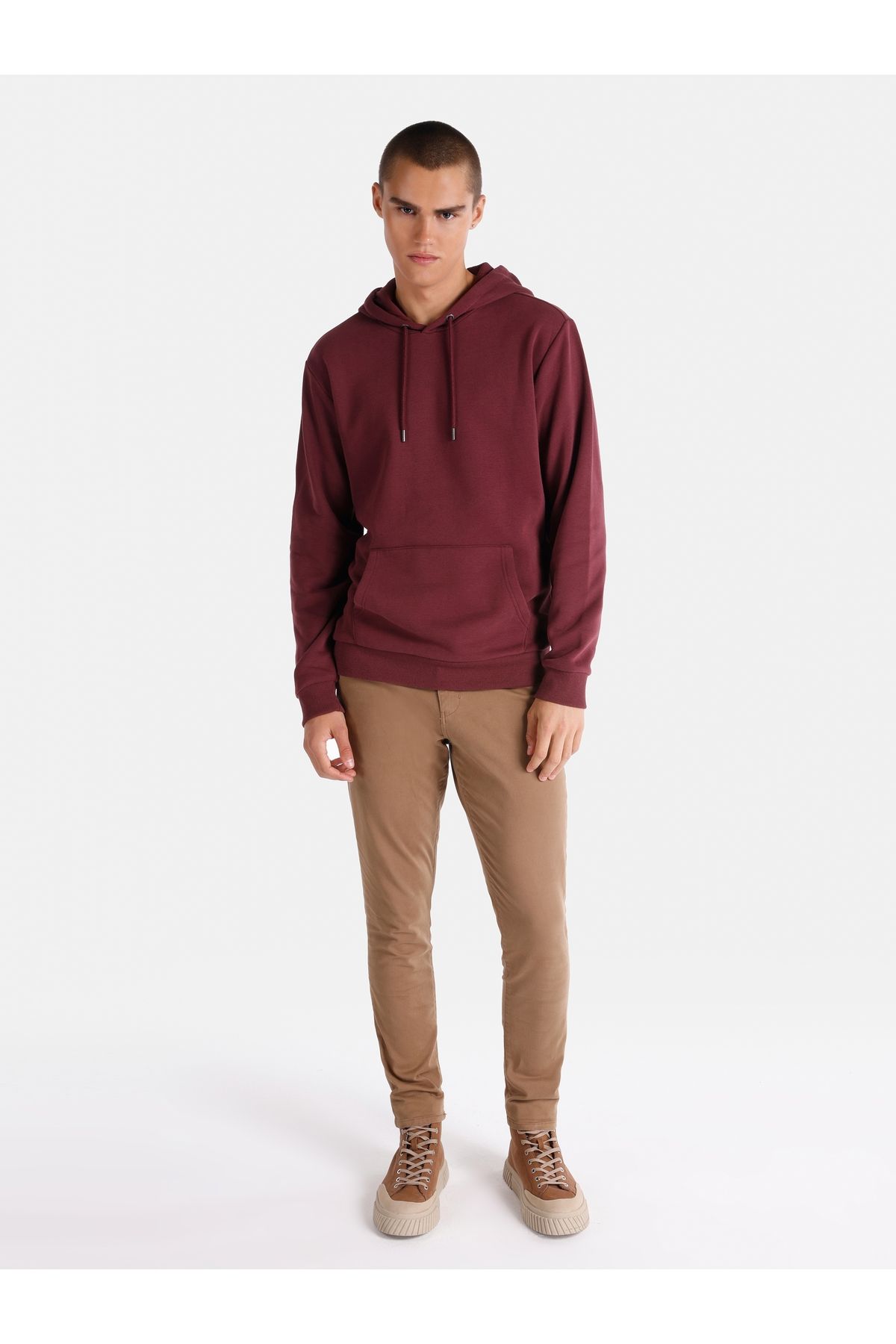 Colin's-Claret Red Regular Fit Men's Sweatshirt - Cl 1059712 3