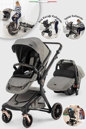 Elele Allroad 3 Travel Sistem Bebek Arabası Rose Gri