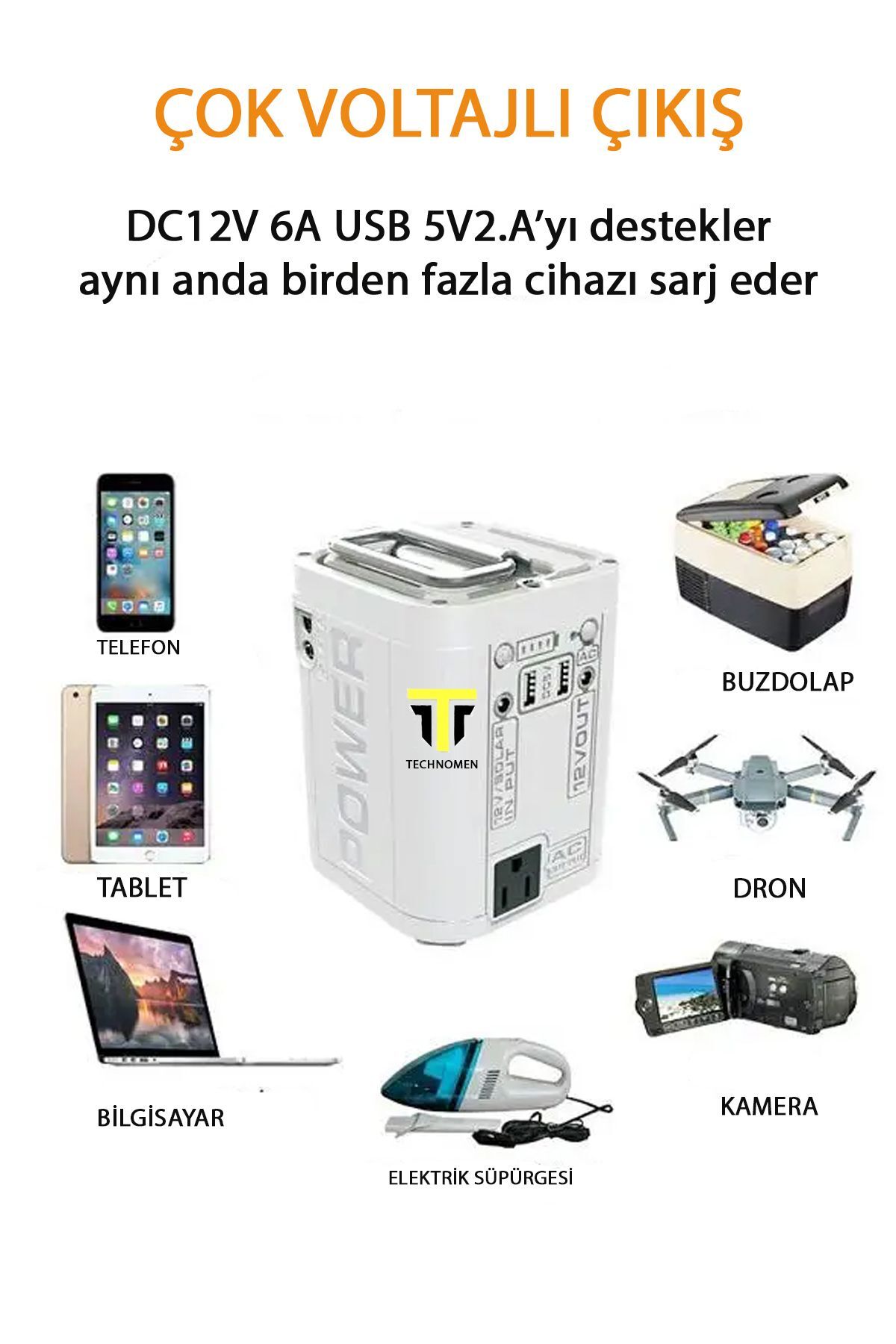 Powerbank 26800mah 220v Çıkışlı Kampta,piknikte,seyahatlerde,araç Takviyesi Usb Girişli 4