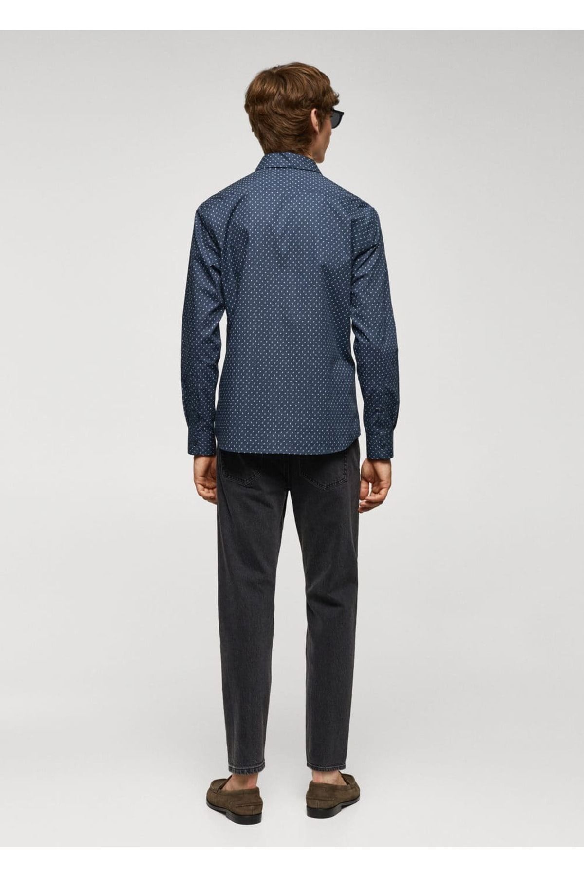 MANGO Man-Hemd aus 100 % Baumwolle mit Mikroblatt-Print 4