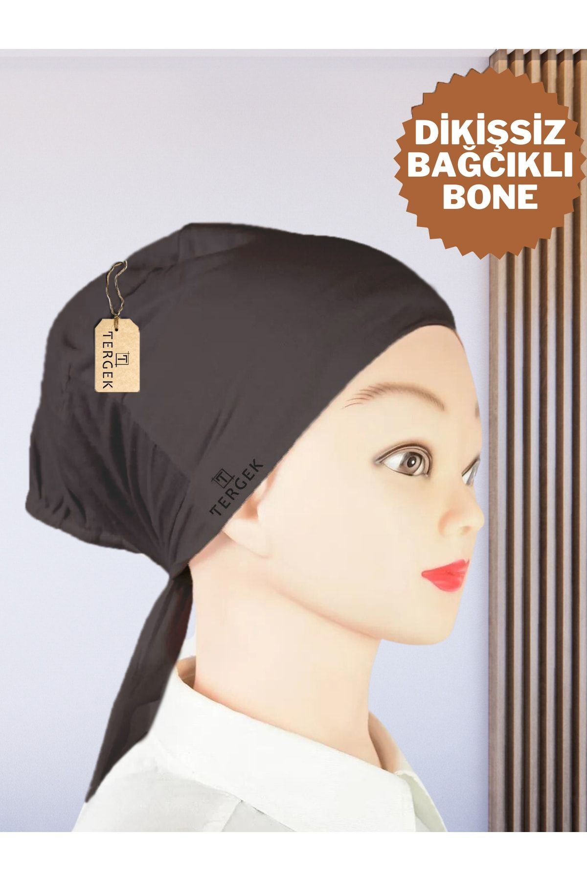 Seamless Laced Bonnet Smoked Cotton Combed Cotton Tied Women Hijab Scarf Turban Underbonnet