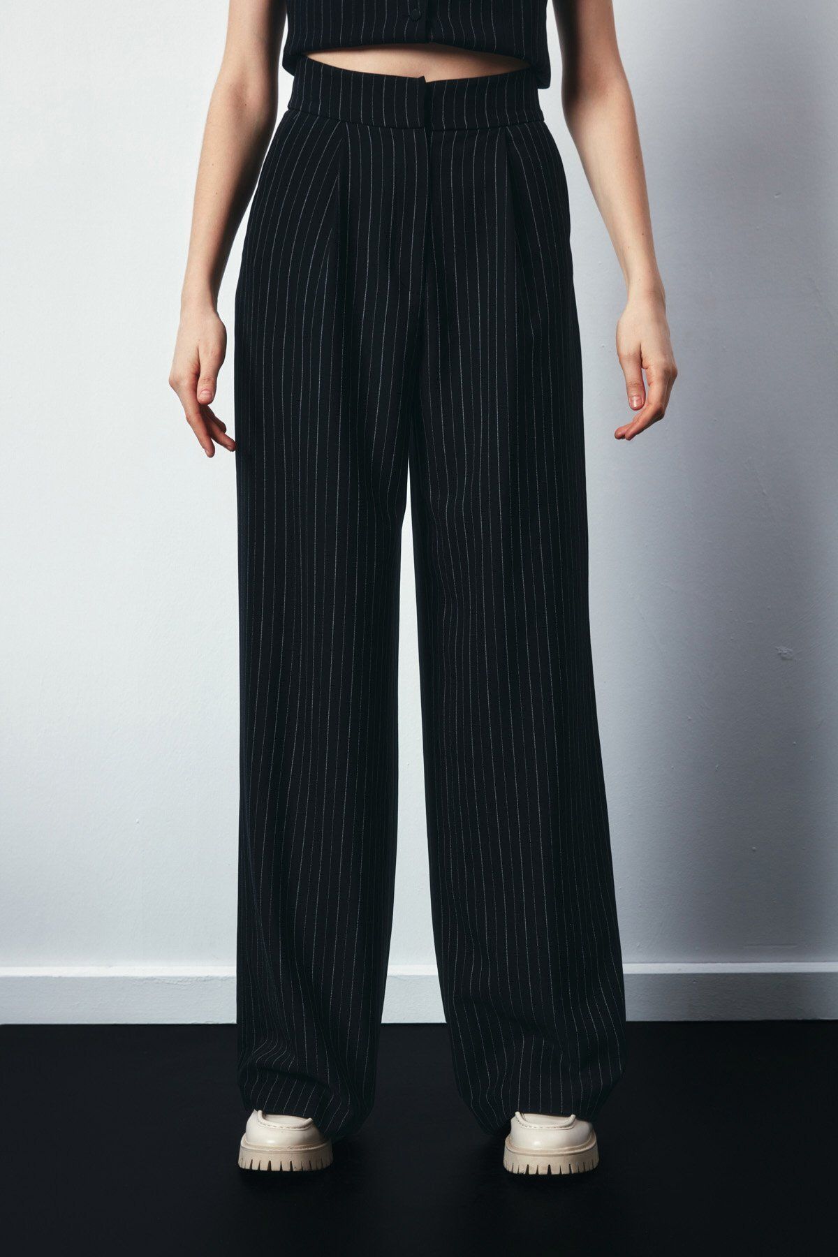 Wide striped trousers online