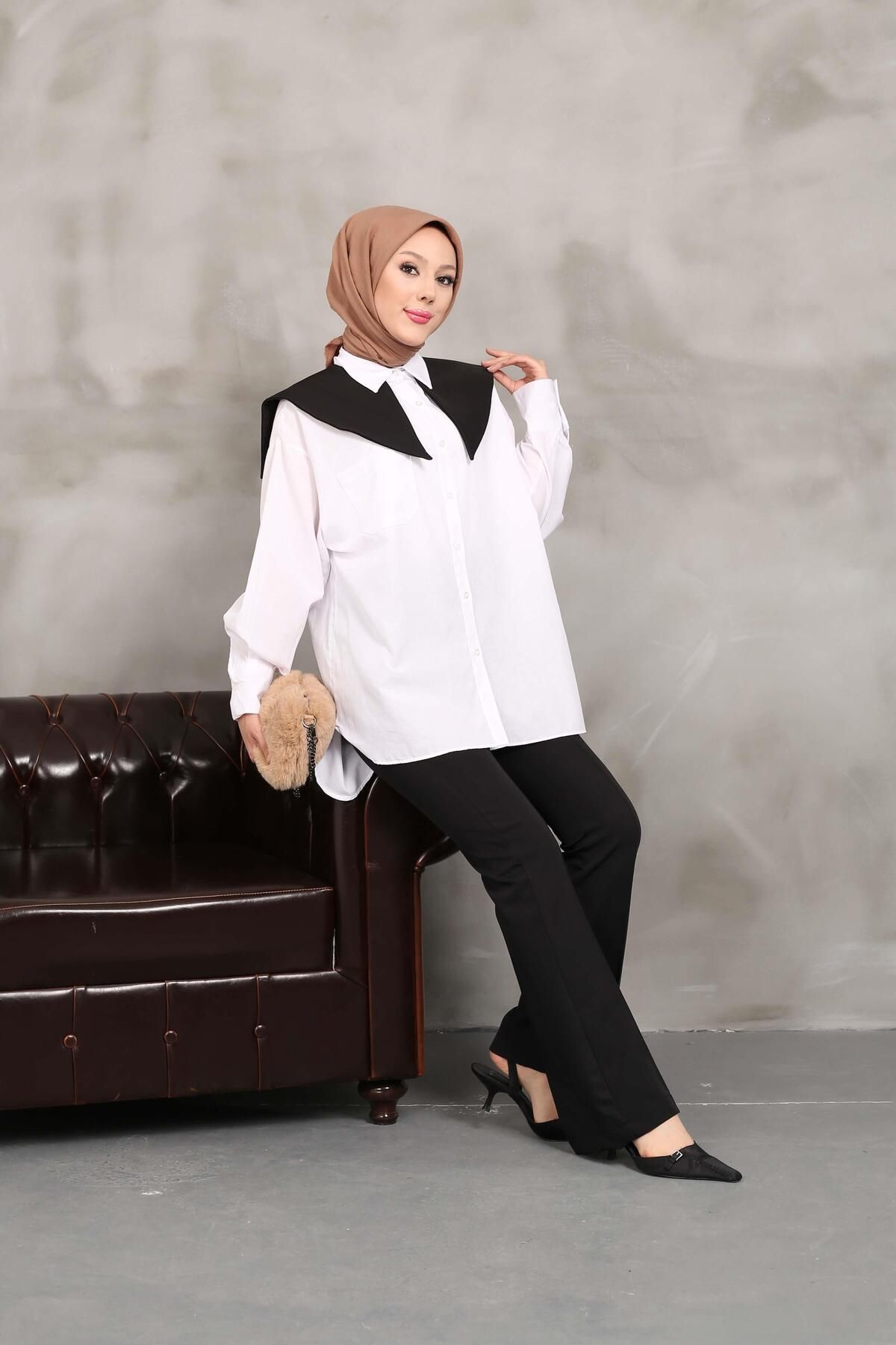 Nergis Neva Butik-Sailor Collar Detailed Tunic 3