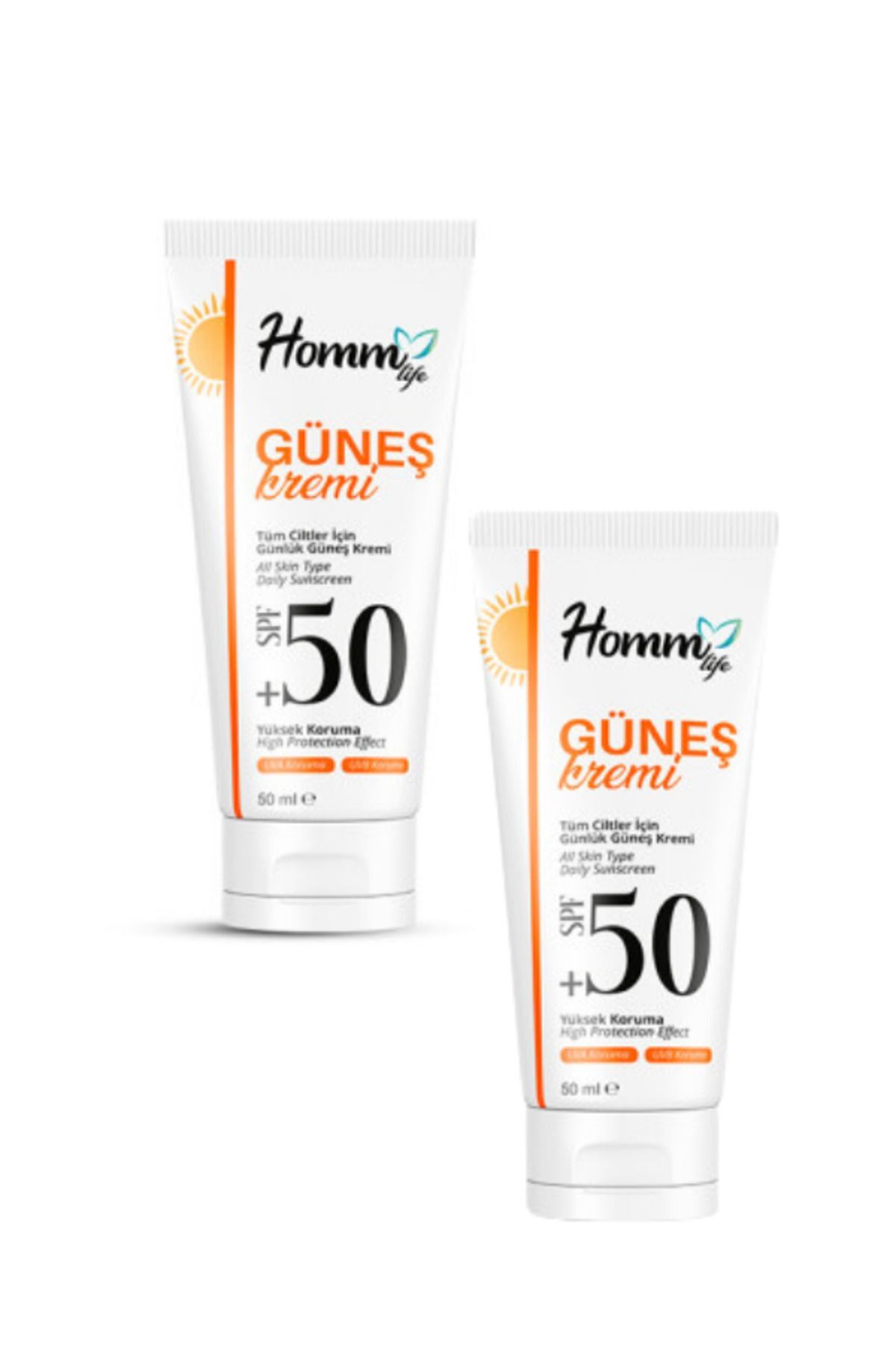 Güneş Kremi 50 Spf 50 Ml x 2 Adet — 2şignsshmmdsod — تصویر 1 از 1