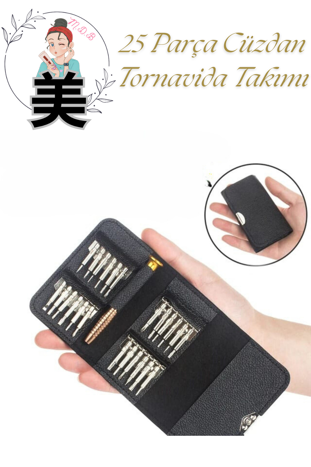 Modo Di Bellezza 25 Parça Cüzdan Pratik Tornavida Seti