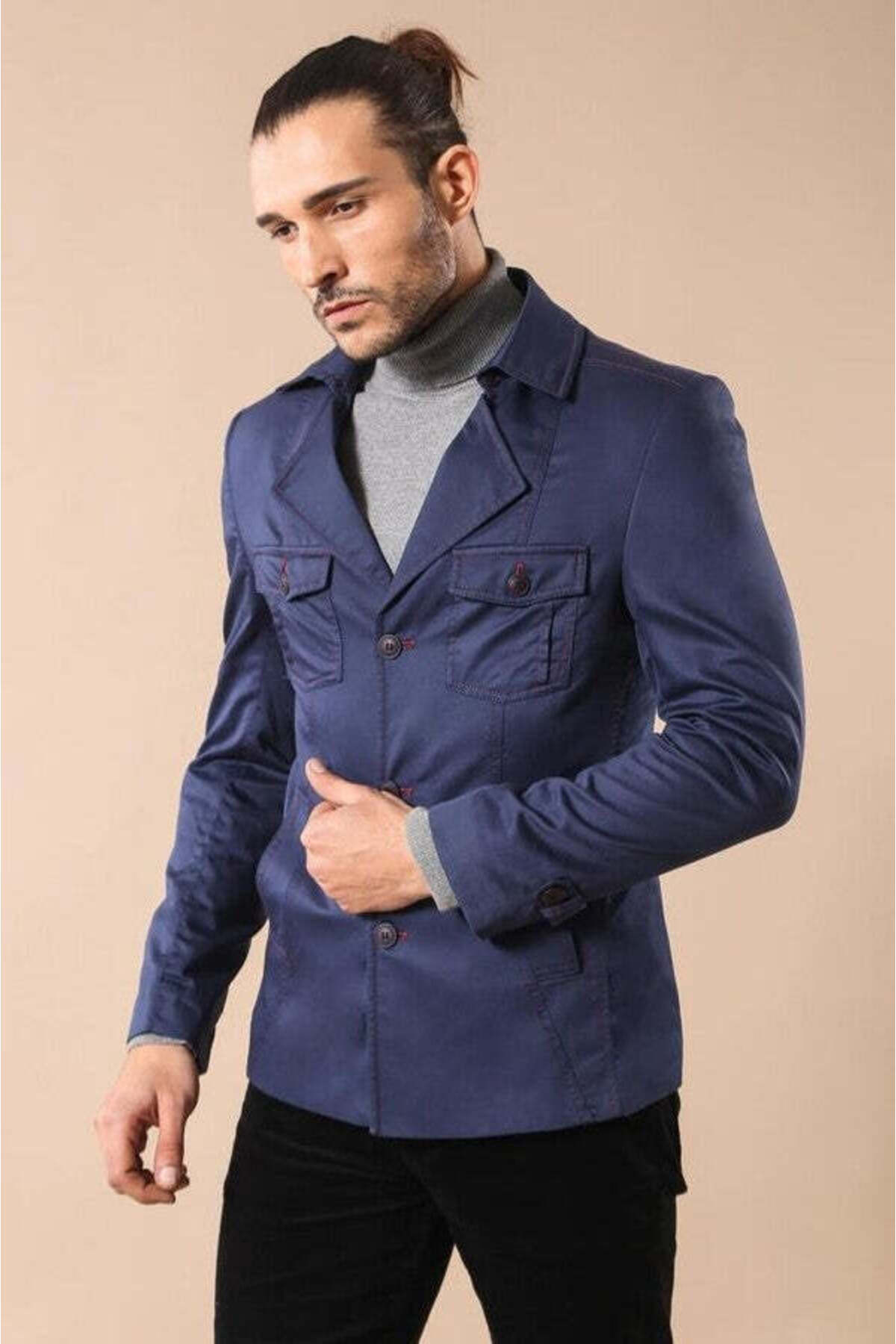 ترنچ کت مردانه ??? ???? ?? Wessi | K-3400-202044 اورجینال - تصویر 2