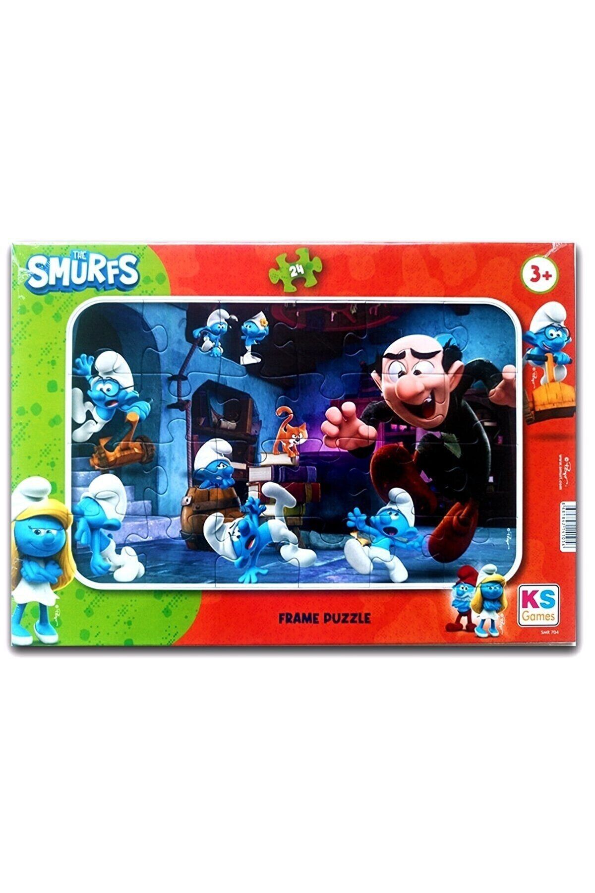پازل فریم 24 قطعه SMURFS دارای مجوز SMR704 Ks Games