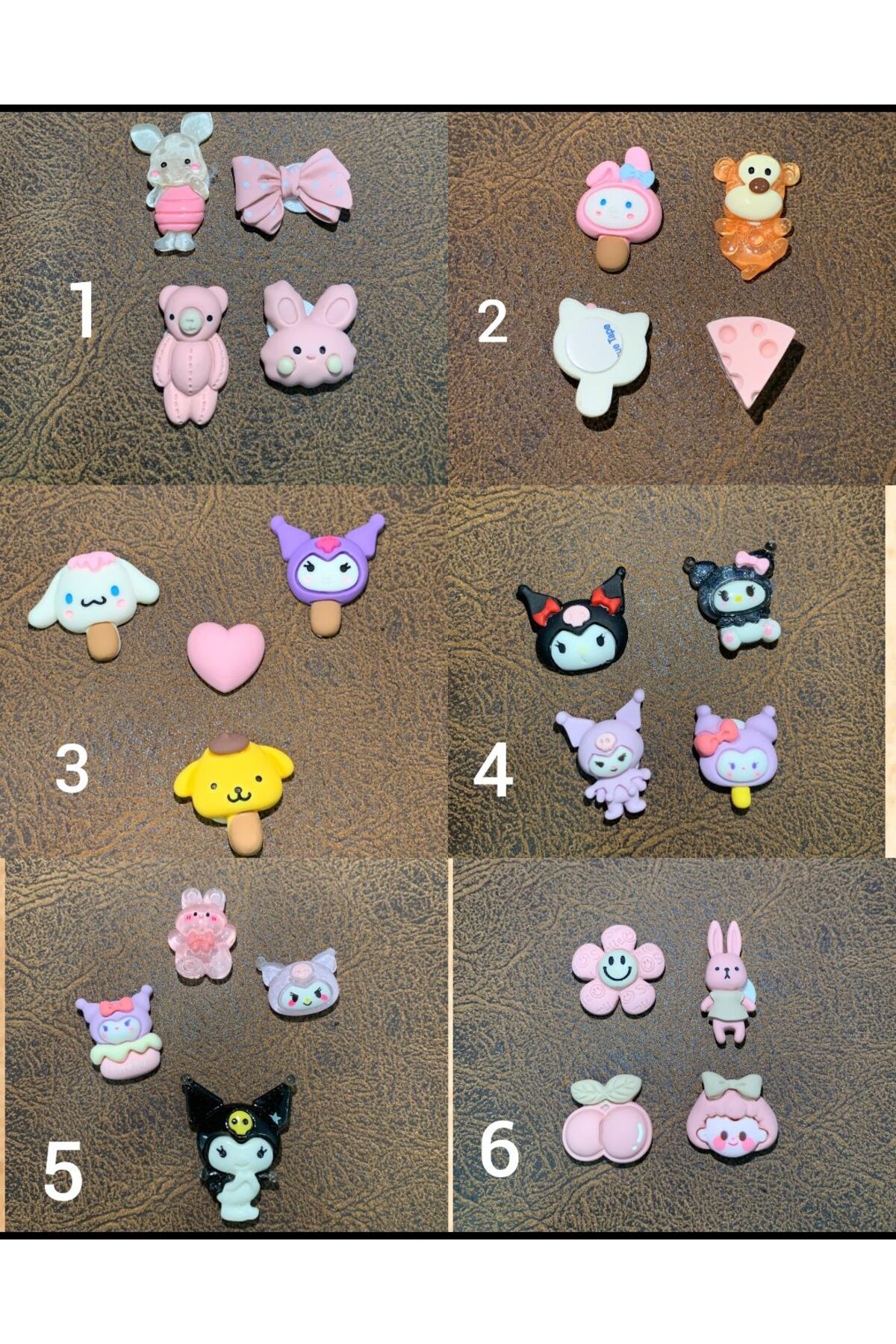 Meyra Accessories 4 adet mini sticker sanrio kawaii figürlü karakterler ...