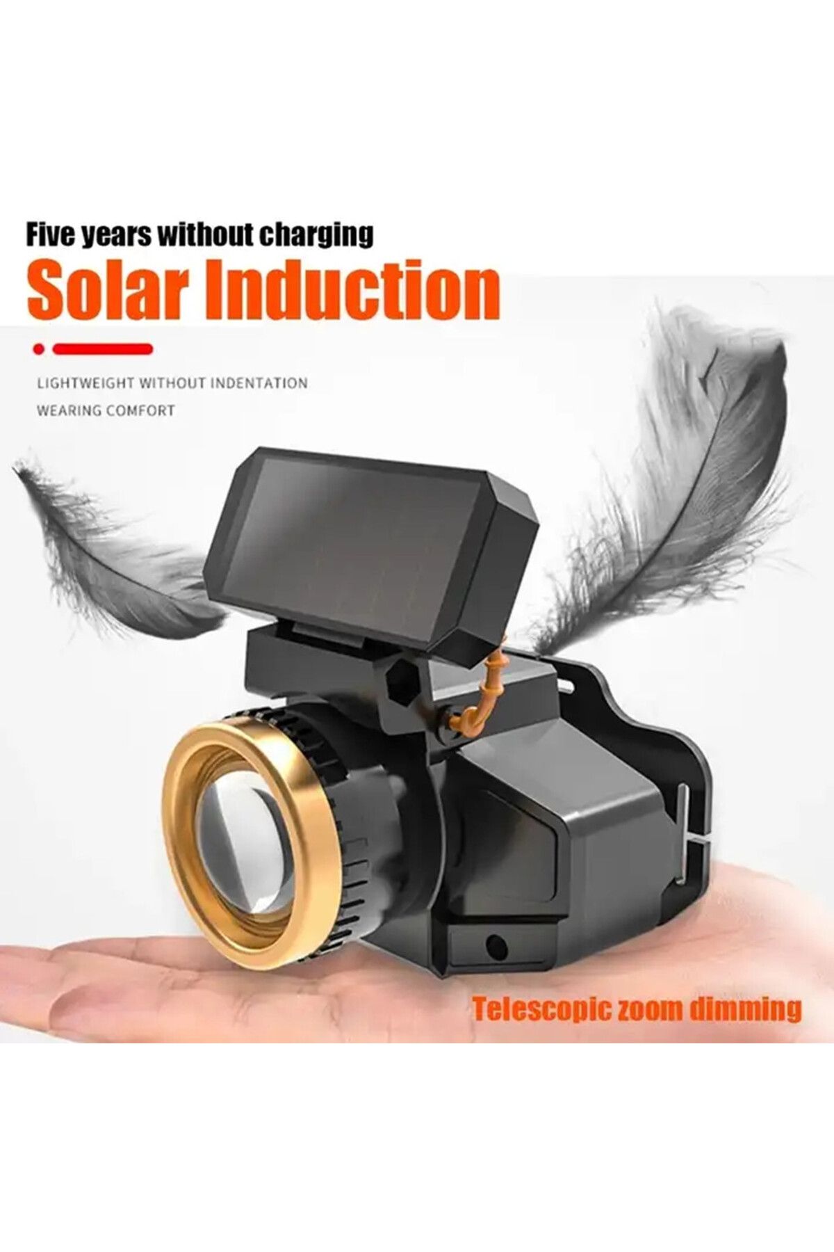 ASORT-Motion Sensor Solar Charging XPE USB Waterproof LED Head Front Torch Flashlight Working Headlamp ... 7