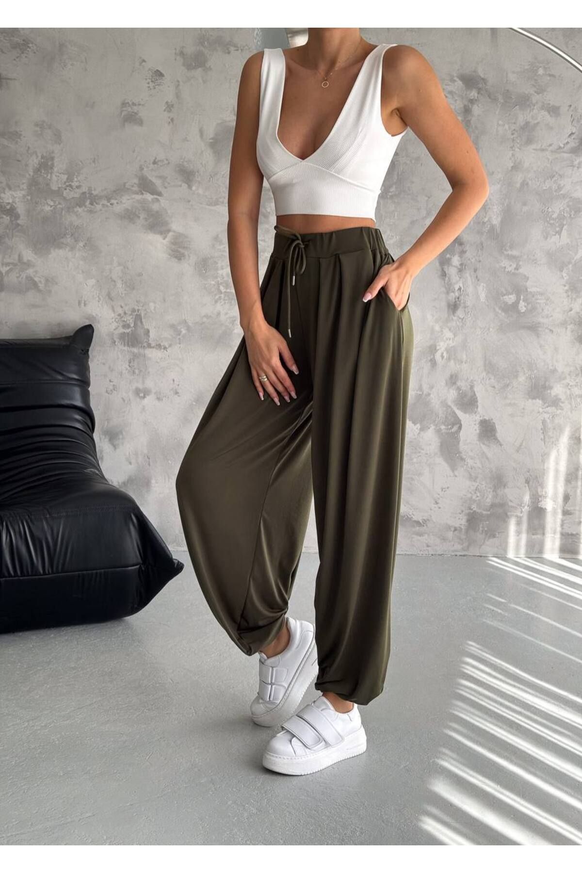 ZF BUTİK Baggy Spodnie O-y-s Kobieta - S